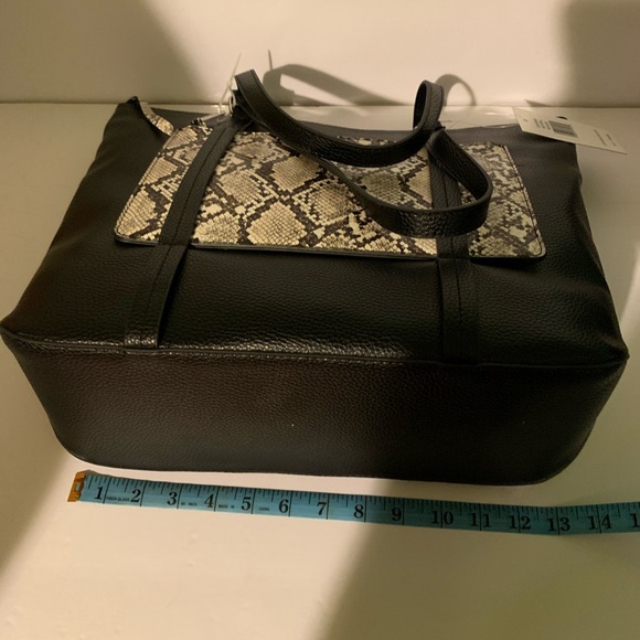 Steve Madden Black Tote with Zebra Print - Picture 6 of 12
